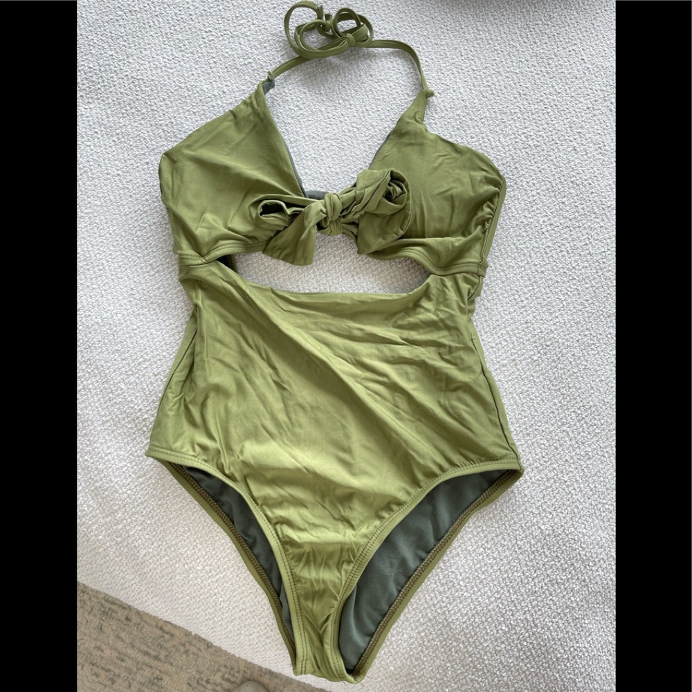 Onia style one piece green swim suit